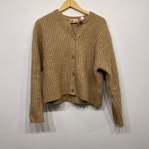 Levi's Beige Knit Button Down Cardigan Large